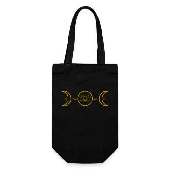 Der dreifache Mond - Geschenkbeutel für Flaschen - Schwarz - Vorne