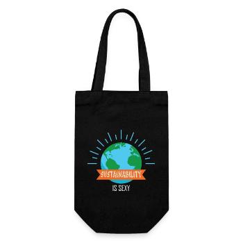 Sustainability and climate protection - Gift Bag for Bottles - black - Front