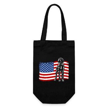 Magyar Vizsla America Flag Dogs Dog Wilsigns - Gift Bag for Bottles - black - Front