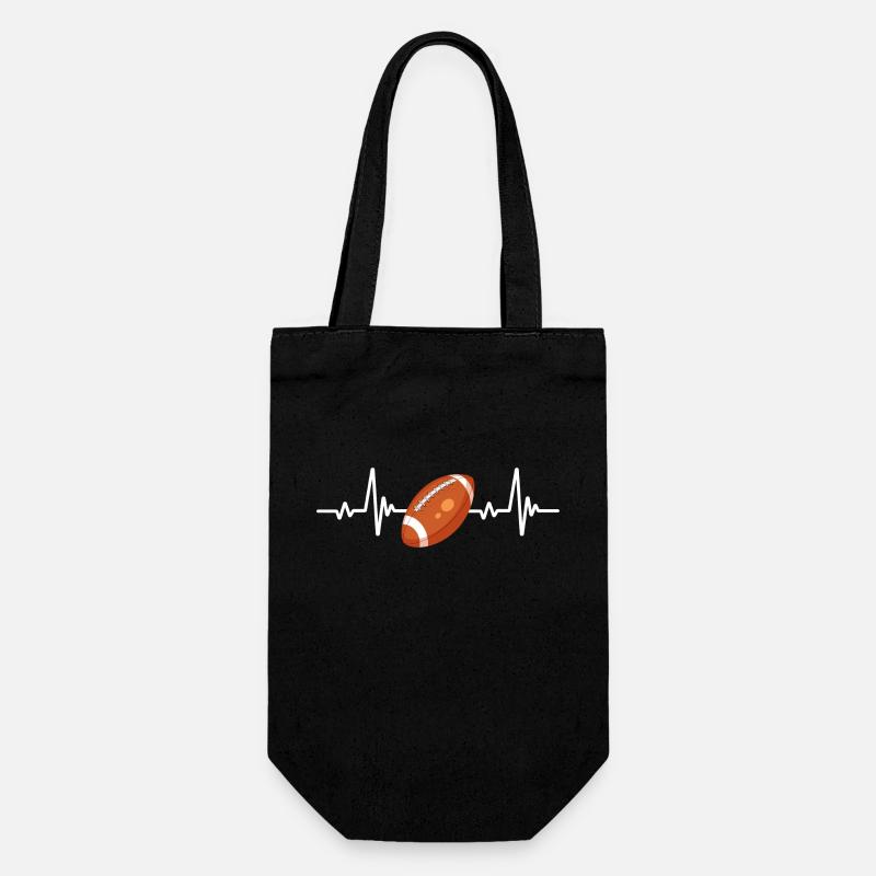 Rugby Battement De Coeur - Sac à bouteille - noir