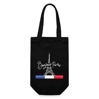 Cadeau Design graphique Paris Tour Eiffel France - Sac à bouteille - noir - Devant
