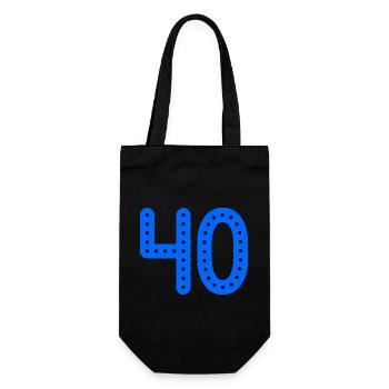 ANNIVERSARY. HAPPY BIRTHDAY. HAPPY BIRTHDAY. - Gift Bag for Bottles - black - Front