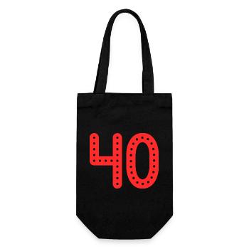 ANNIVERSARY. HAPPY BIRTHDAY. HAPPY BIRTHDAY. - Gift Bag for Bottles - black - Front