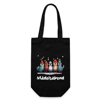 Girls' Night Out, Girlfriend, Girlfriends, Girlfriends, Chickens, Funny - Gift Bag for Bottles - black - Front