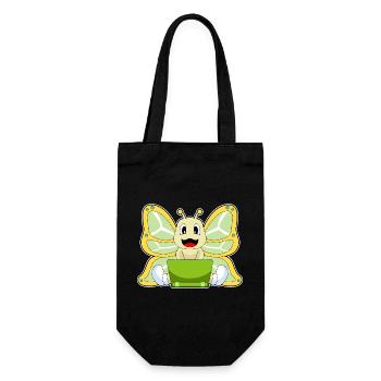 Butterfly Laptop - Gift Bag for Bottles - black - Front