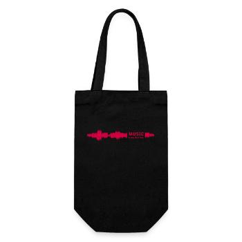 music is my first love VECTORGRAPHIC - Gift Bag for Bottles - black - Front
