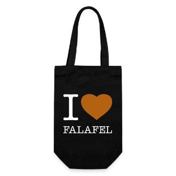 I LOVE FALAFEL - Gift Bag for Bottles - black - Front