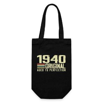 Jahrgang 1940 - Jahrgang 1940 - 84. Retro-Jubiläum - Geschenkbeutel für Flaschen - Schwarz - Vorne