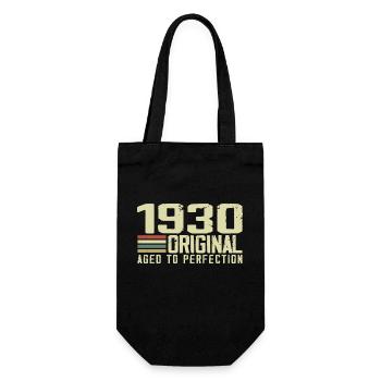 Born in 1930 - Vintage 1930's - 94th Retro Birthday - Gift Bag for Bottles - black - Front