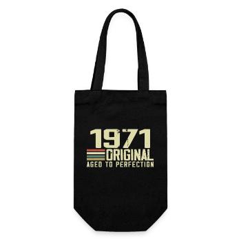 Né en 1971 - Vintage 1971 - 53e Anniversaire Rétro - Sac à bouteille - noir - Devant