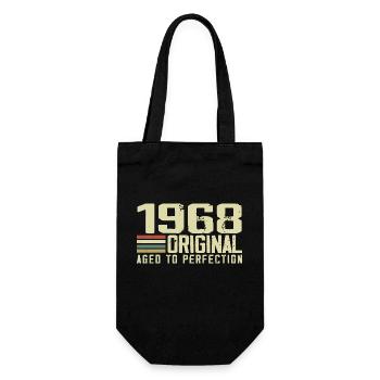 Né en 1968 - Vintage 1968 - 56e Anniversaire Rétro - Sac à bouteille - noir - Devant