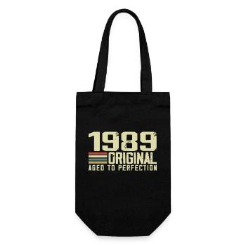 Né en 1989 - Vintage 1989 - 35e Anniversaire Rétro - Sac à bouteille - noir - Devant