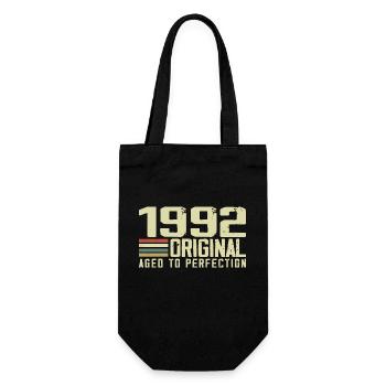 Né en 1992 - Vintage 1992 - 32e Anniversaire Rétro - Sac à bouteille - noir - Devant