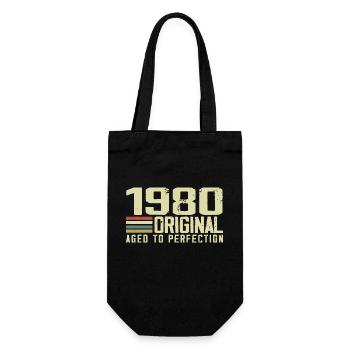 Né en 1980 - Vintage 1980 - 44e Anniversaire Rétro - Sac à bouteille - noir - Devant