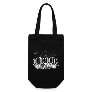 Outdoor Explorer Emblem - Gift Bag for Bottles - black - Front