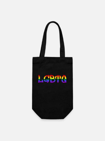 LGBTQ - Geschenkbeutel für Flaschen - Schwarz