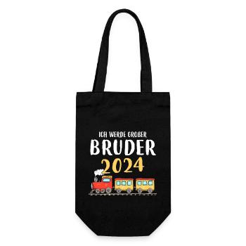 I'm going to be a big brother in 2024 - Gift Bag for Bottles - black - Front