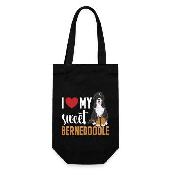 Chien Bernedoodle - Sac à bouteille - noir - Devant