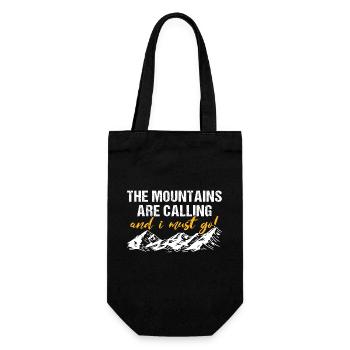 The Mountains Are Calling Hiking Mountains - Gift Bag for Bottles - black - Front