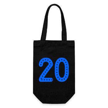 20. 20 YEARS. 20th ANNIVERSARY. 20TH ANNIVERSARY. - Gift Bag for Bottles - black - Front
