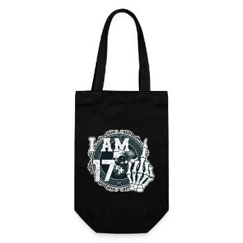 I'm 17 plus 1 middle finger Skull funny 18th - Gift Bag for Bottles - black - Front
