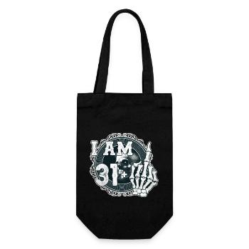 I'm 31 plus 1 middle finger Skull funny 32nd - Gift Bag for Bottles - black - Front