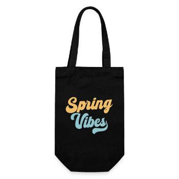 Spring Vibes - Gift Bag for Bottles - black - Front