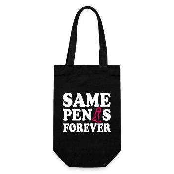 Same penis forever - Gift Bag for Bottles - black - Front