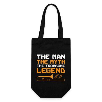 Trombonist Trombone Player Marching Band Trombone - Gift Bag for Bottles - black - Front