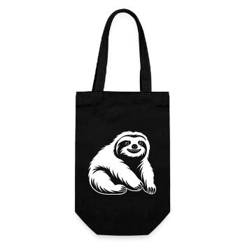 Animal humour paresseux - Sac à bouteille - noir - Devant