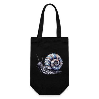Schnecke - Geschenkbeutel für Flaschen - Schwarz - Vorne