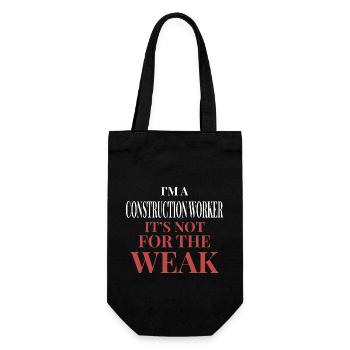 Un ouvrier de la construction n’est pas pour les faibles - Sac à bouteille - noir - Devant