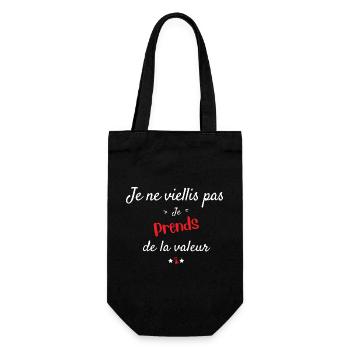 Ich baue keine Geburtstagsgeschenkidee an - Geschenkbeutel für Flaschen - Schwarz - Vorne
