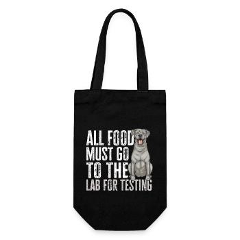 Silberner Labrador Retriever Silberner Lab - Geschenkbeutel für Flaschen - Schwarz - Vorne