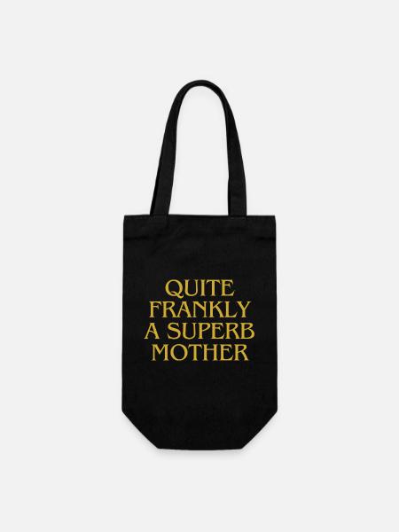 Quite frankly a superb Mother - Geschenkbeutel für Flaschen - Schwarz
