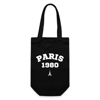 Paris 1980 - Geschenkbeutel für Flaschen - Schwarz - Vorne