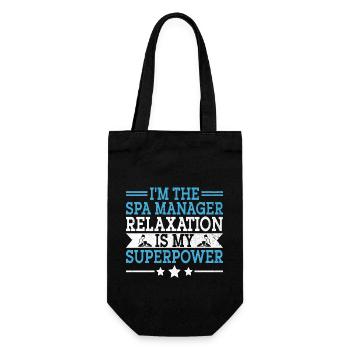 SPA Manager Job Wellness Funny SPA Management Sayi - Gift Bag for Bottles - black - Front