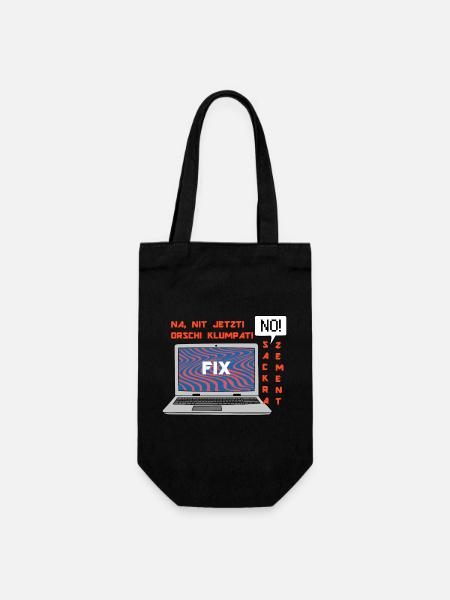 Pas de photo 🤬 Klumpat ! Conception d’humour rétro par ordinateur - Sac à bouteille - noir