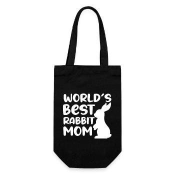 Funny World's Best Rabbit Mom - Gift Bag for Bottles - black - Front