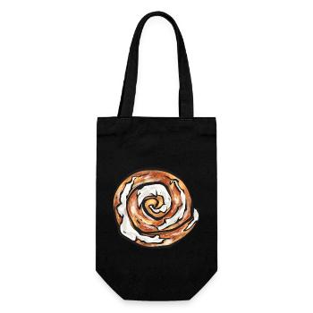Cinnamon roll - Gift Bag for Bottles - black - Front