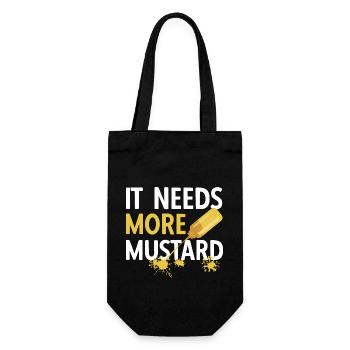 Senf Mustard - Geschenkbeutel für Flaschen - Schwarz - Vorne