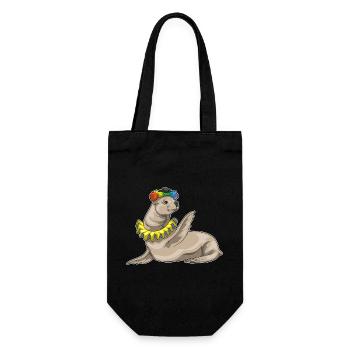Seal Clown - Gift Bag for Bottles - black - Front