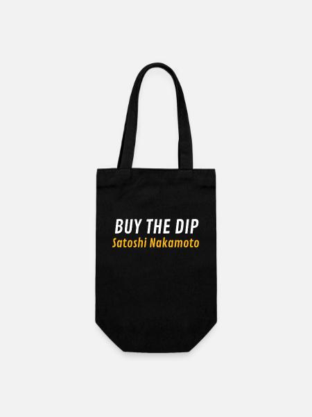 Buy The Dip Satoshi Nakamoto - Geschenkbeutel für Flaschen - Schwarz