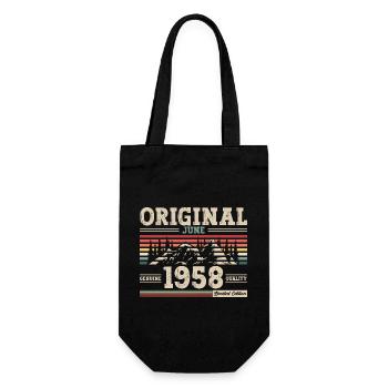 Original Juin 1958 Millésime 1958 Anniversaire 1958 - Sac à bouteille - noir - Devant