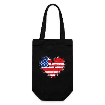 American Heart USA America 4 July - Gift Bag for Bottles - black - Front