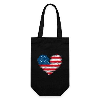 American Heart USA America 4 July - Gift Bag for Bottles - black - Front