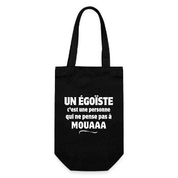 égoïste, égo, fier de soi - Sac à bouteille - noir - Devant