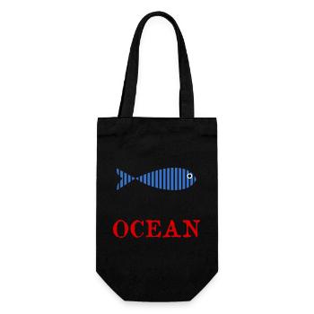 POISSON. POISSON D'AVRIL. VACANCES. ETE. HUMOUR - Sac à bouteille - noir - Devant
