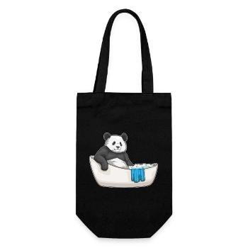 Panda Baden Badewanne - Geschenkbeutel für Flaschen - Schwarz - Vorne