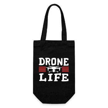 Drohnenpilot RC FPV Quadrocopter - Geschenkbeutel für Flaschen - Schwarz - Vorne